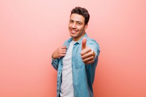 Man giving thumbs up