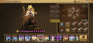 Savannah runes screenshot one from summoners war