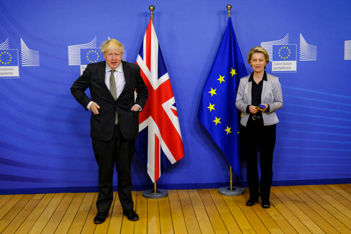 PM Boris Johnson with European Commission President Ursula Von Der Leyen