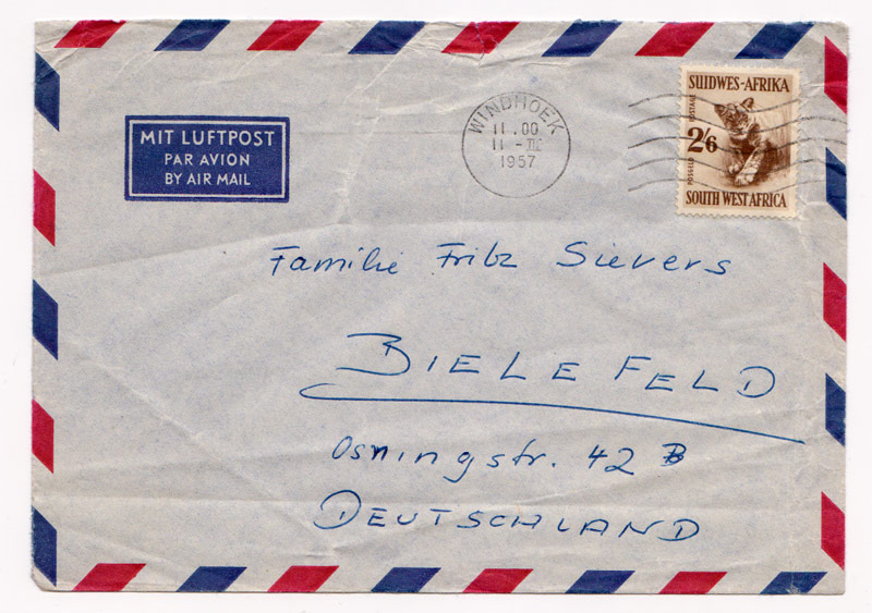 SWA 1957 Airmail Cover