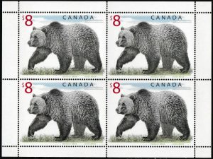 Canada Stamps Grizzly Bear Sheet