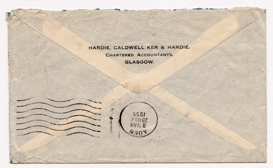 Aden 1955 Machine Postmark