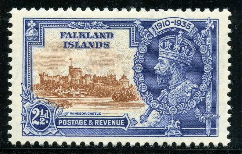 Falklands 2 1/2d Silver Jubilee