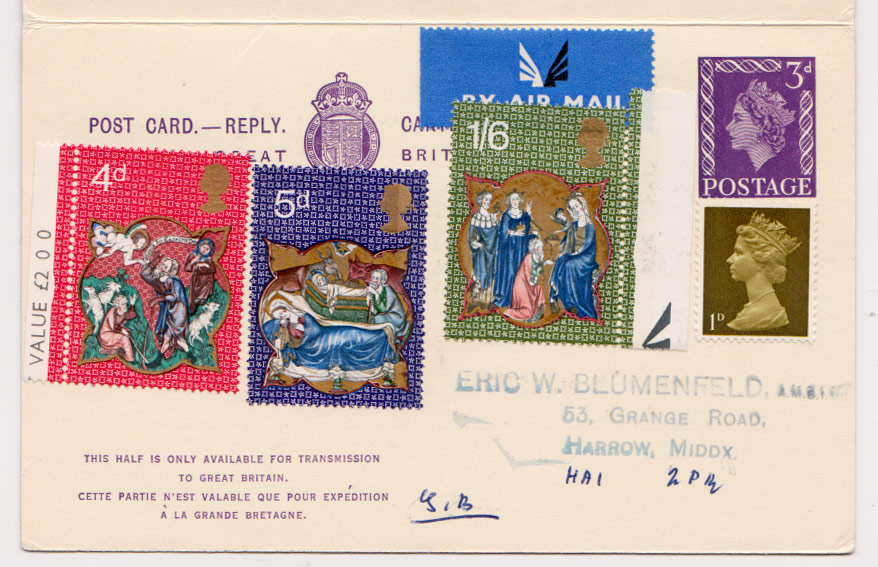 GB 1970 Christmas Stamps