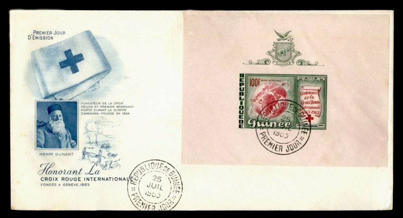 Guinea Red-Cross-MS-FDC