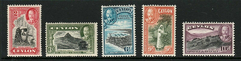Ceylon 1935 Local Motifs Stamps