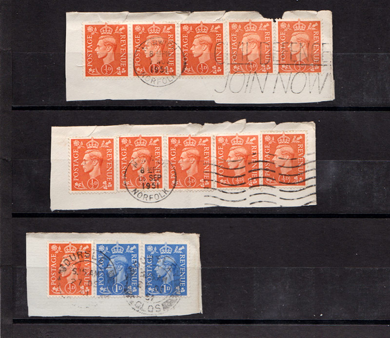 GVI 1950 stamp combinations 