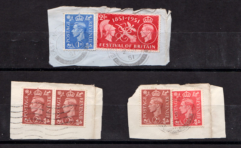GVI GB 1950 stamp combinations 