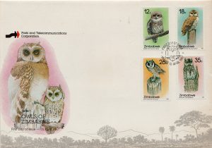 Zimbabwe 1987 Owls FDC