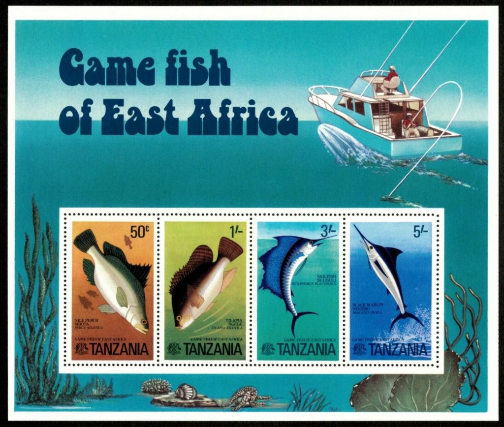 Tanzania Game Fish Of East Africa Minisheet
