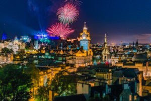 Edinburgh at night