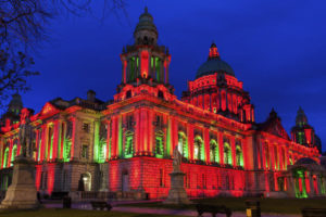 Belfast Town Hall at night