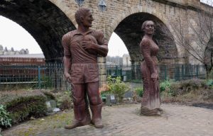 Flirting With The Past Statues In Dewsbury West Yorkshire