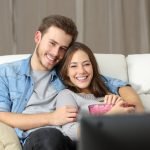 couple watching tv