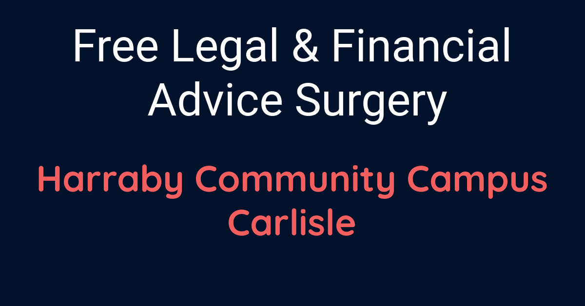 Harraby, Carlisle Free Advice Surgery
