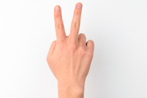 Why do we give the rude gesture of the V-sign?