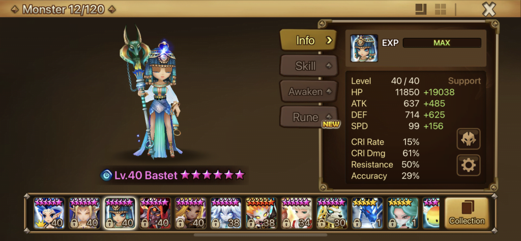 Summoners War! Bastet!