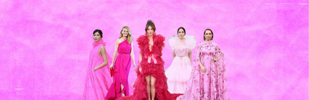 The Oscars red carpet officially labelled pink as the colour of the season