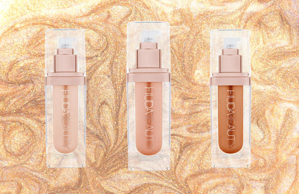 Huda Beauty’s new body highlighter which is 30% shimmer