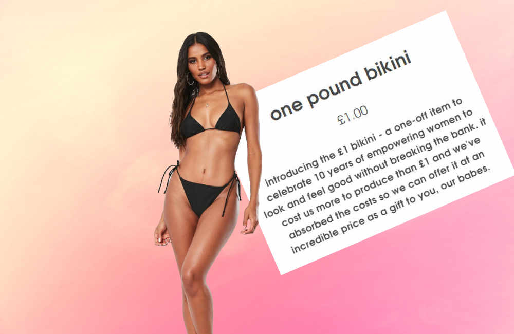 Missguided faces backlash for their £1 bikini