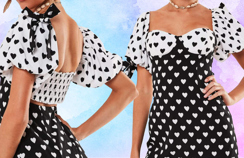 Missguided have released a £28 version of Caroline Flack’s heart-print dress