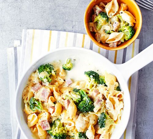 Cheesy Ham & Broccoli Pasta Recipe