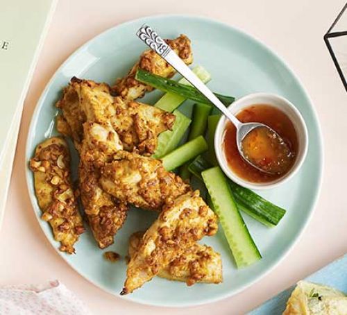 Snack On Some Nutty Chicken Satay Strips!
