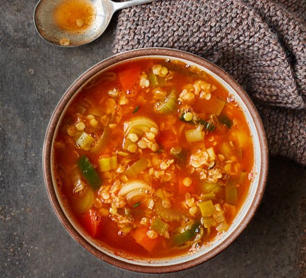 Veg And Lentil Soup Recipe