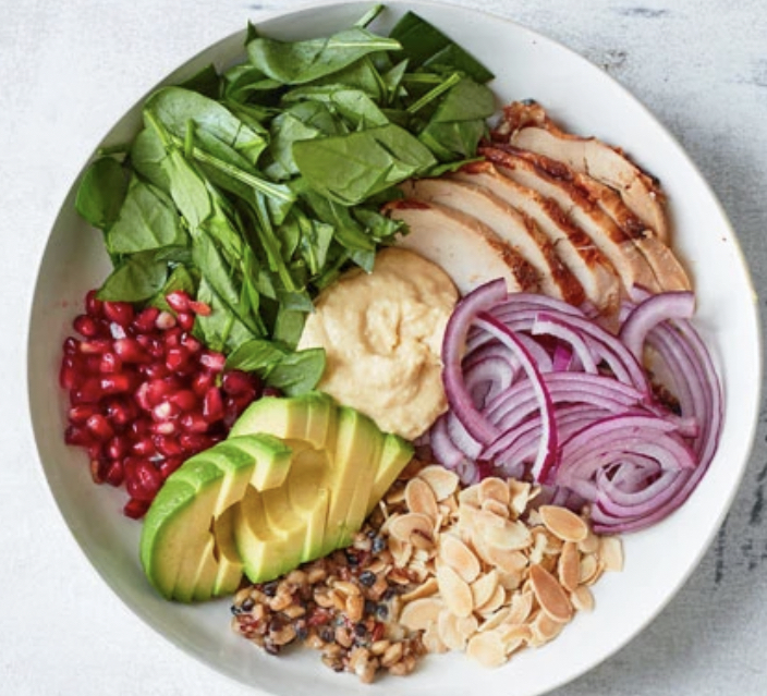 Quick And Easy Chicken And Hummus Bowl