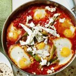 Spiced North African-style eggs with homemade flatbreads