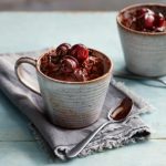 Cherry and chocolate mug cake