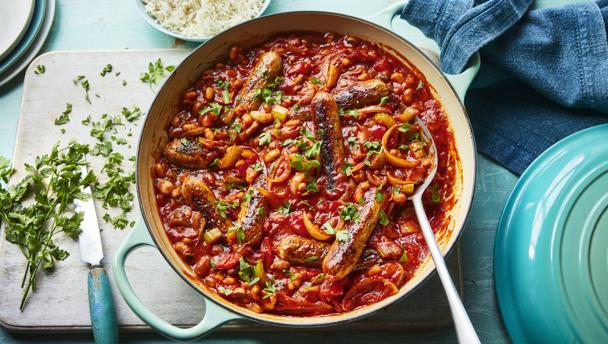 Vegan spicy sausage casserole