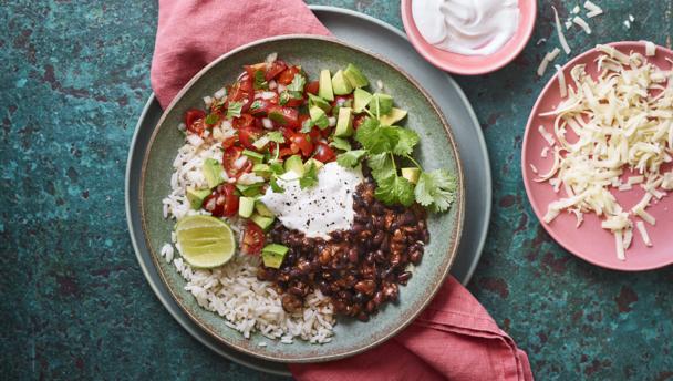 Black bean burrito bowls