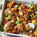 Ras-el-hanout chicken traybake