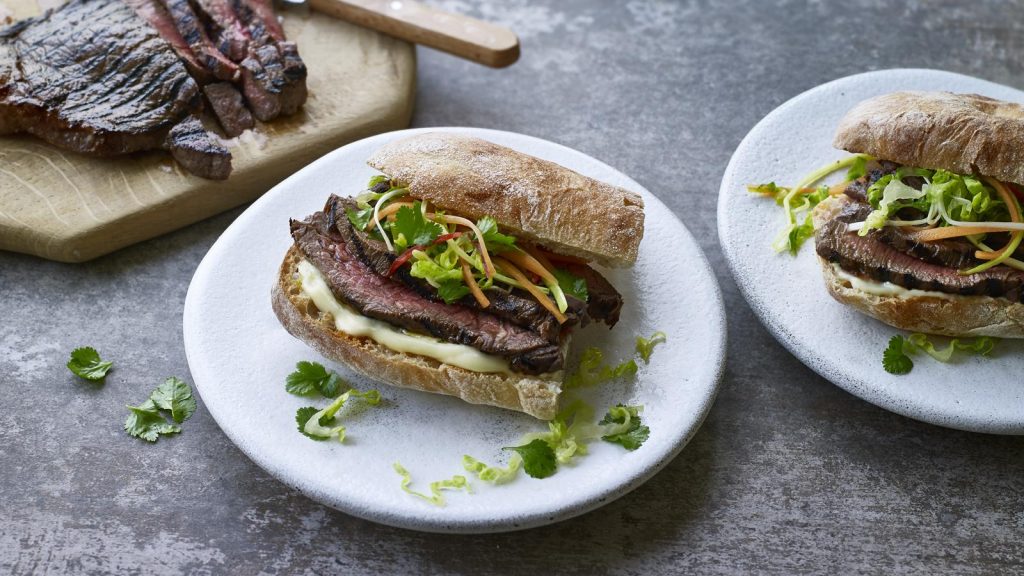 Thai-style steak sandwiches