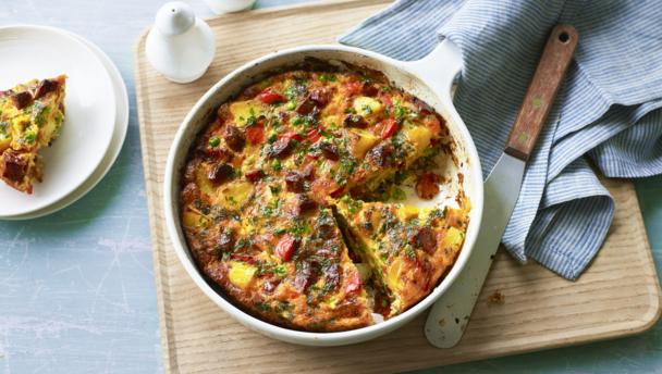 Lunchbox chorizo frittata