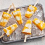 Easy peach ice lollies