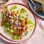 Mixed bean and butternut wraps