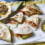 Chicken and pepper quesadillas