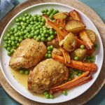 Roast chicken dinner for one