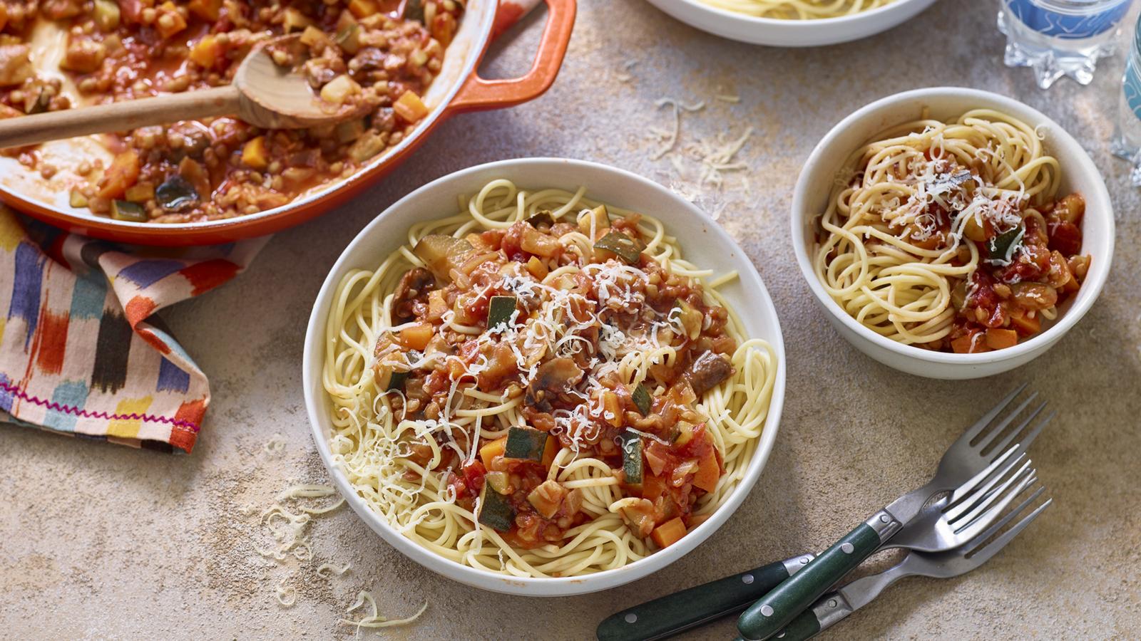 Budget veggie bolognese