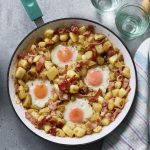 Egg and bacon hash