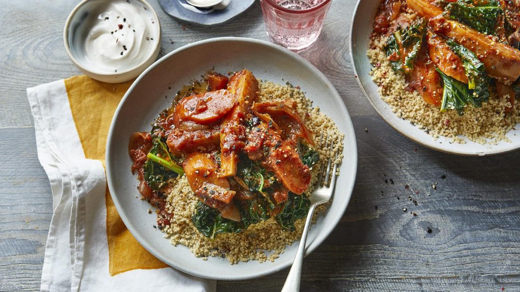 Slow cooker harissa vegetable stew