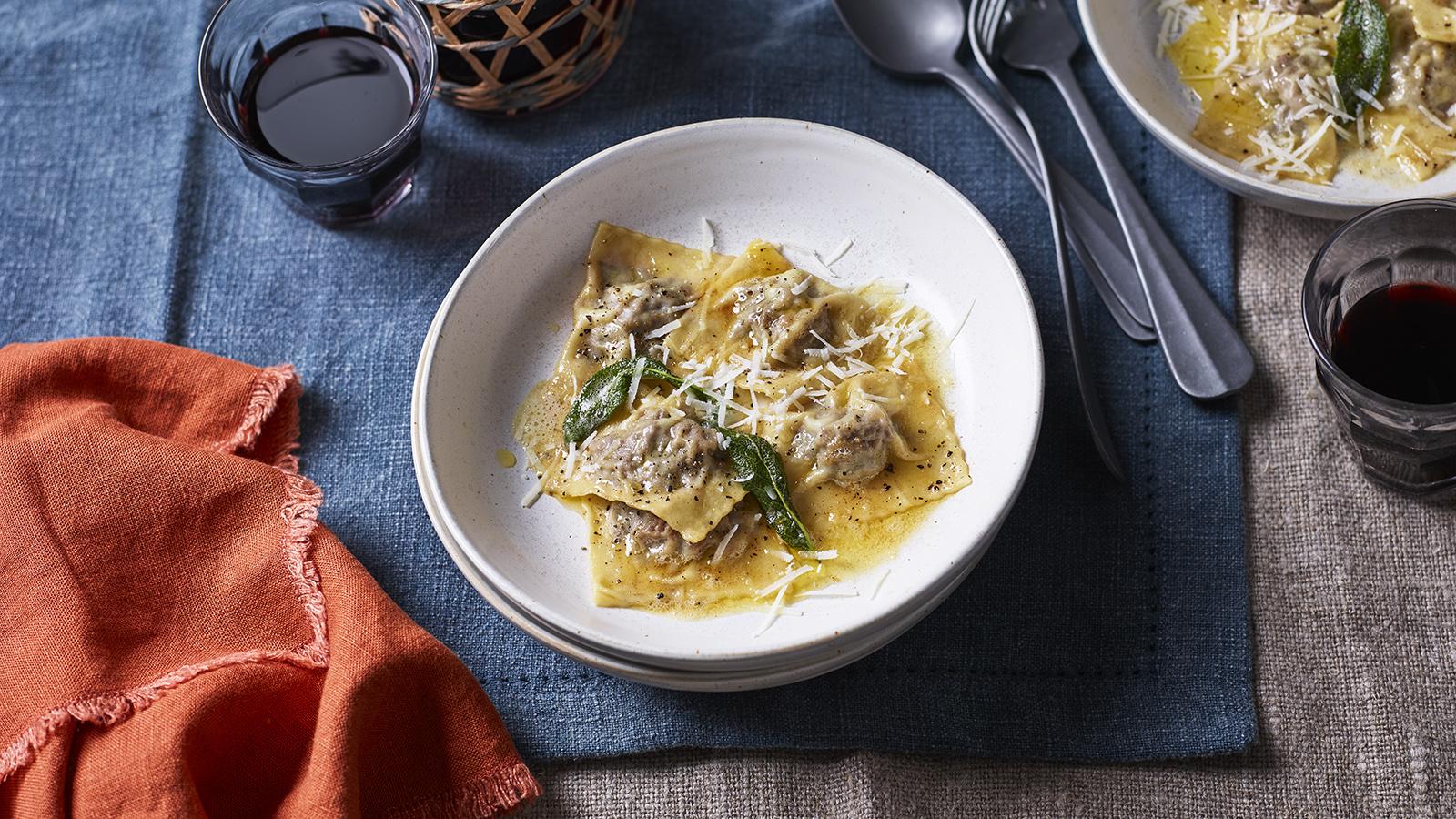 Beef cheek ravioli