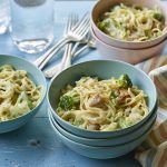 Cheesy turkey and broccoli spaghetti