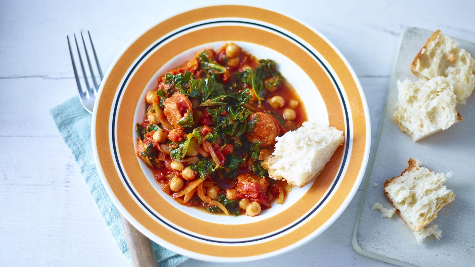 Chickpea and chorizo stew