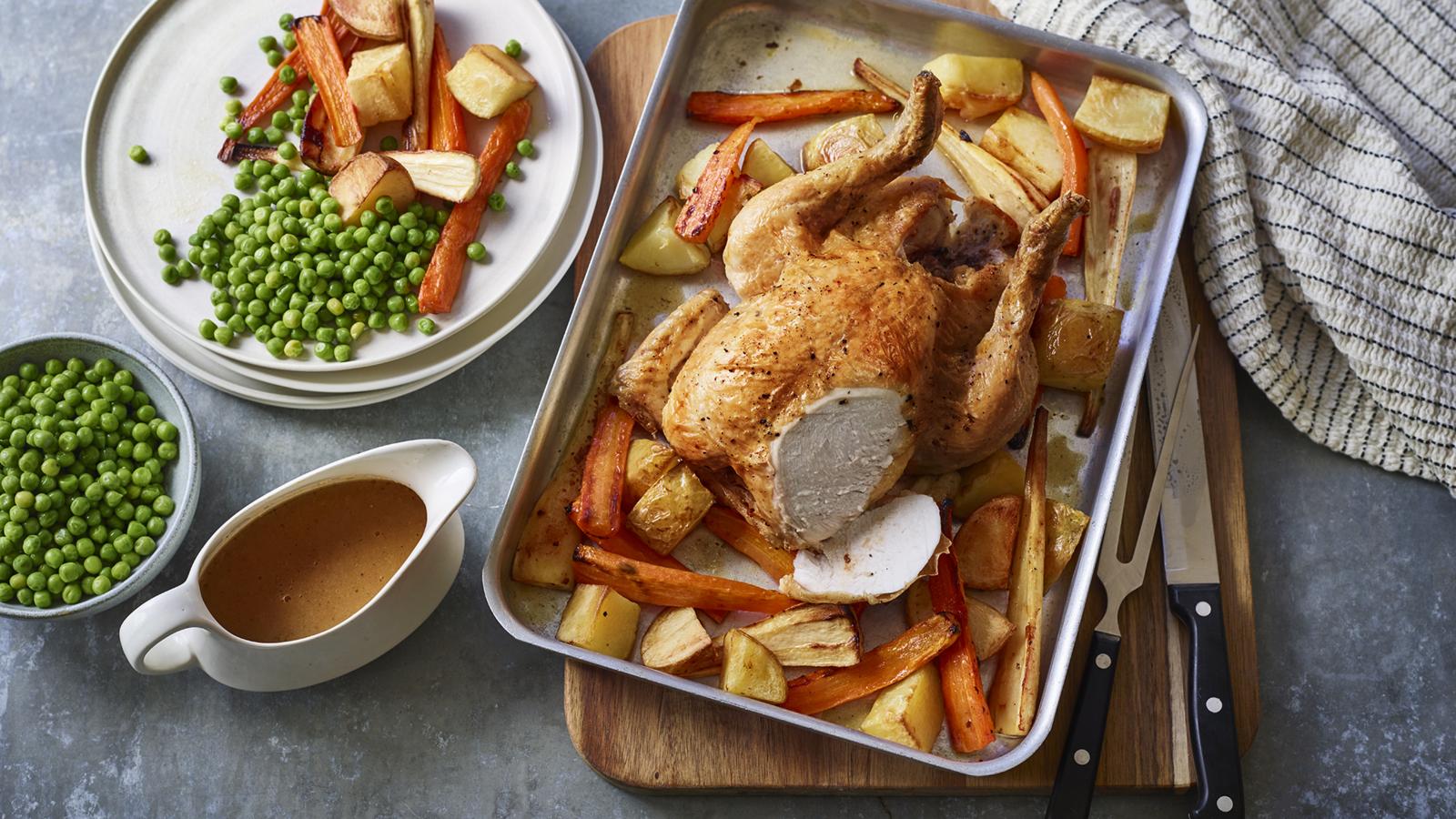 Easy roast chicken and vegetables