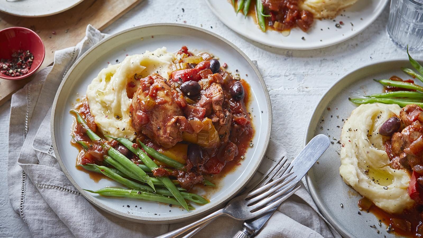 Slow cooker chicken cacciatore