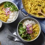 Sri Lankan dal with coconut and lime kale