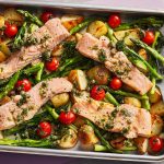 One-pan baked salmon